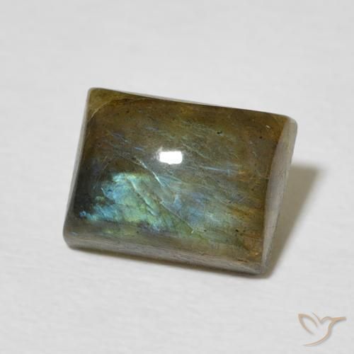 Labradorite Multicolore naturelle Baquette, 2.88 ct, Translucide