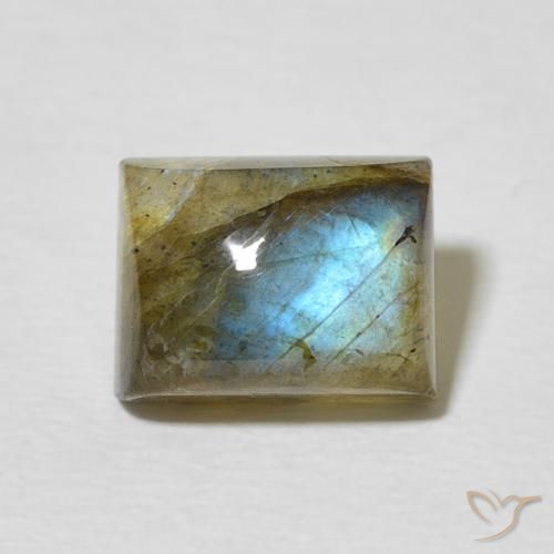 2.72ct Naturel Multicolore Labradorite, Baquette, Translucide