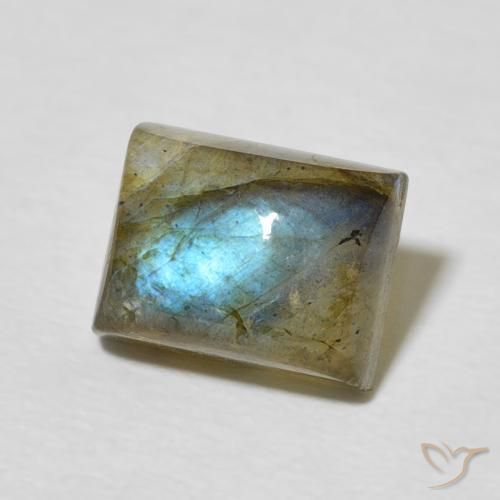 Labradorite Multicolore naturelle Baquette, 2.72 ct, Translucide