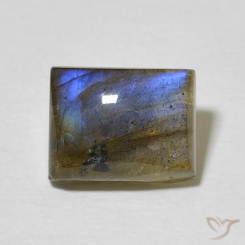 2.94ct Naturel Multicolore Labradorite, Baquette, Translucide