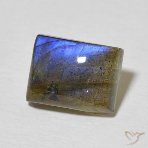 Labradorite Multicolore naturelle Baquette, 2.94 ct, Translucide