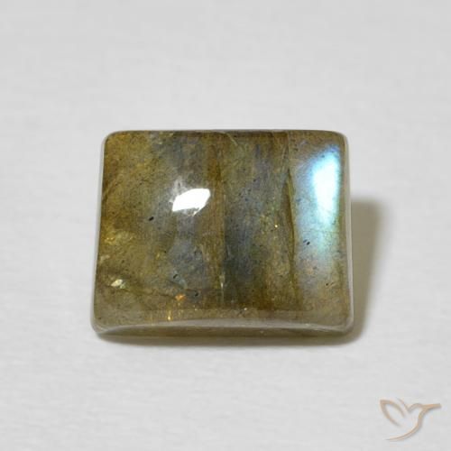 2.36ct Naturel Multicolore Labradorite, Baquette, Translucide