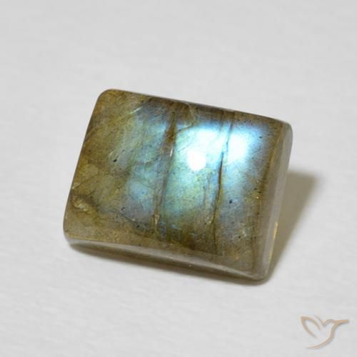 Labradorite Multicolore naturelle Baquette, 2.36 ct, Translucide