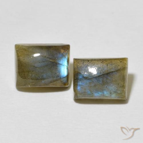 5.65ctw Naturel Multicolore Labradorite, Baquette, Translucide