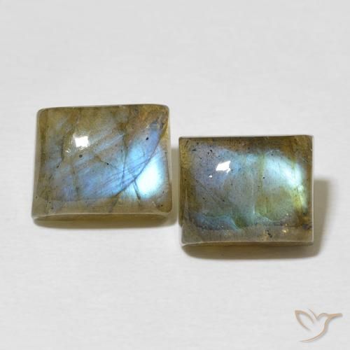 6.93ctw Naturel Multicolore Labradorite, Baquette, Translucide