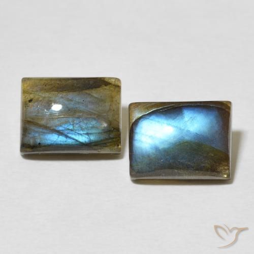 5.31ctw Naturel Multicolore Labradorite, Baquette, Translucide