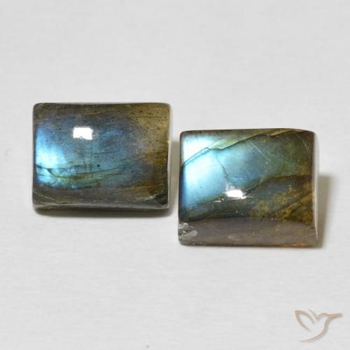 6.67ctw Naturel Multicolore Labradorite, Baquette, Translucide