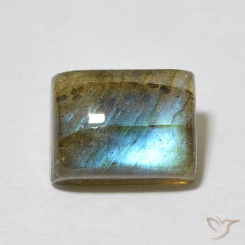 2.92ct Naturel Multicolore Labradorite, Baquette, Translucide
