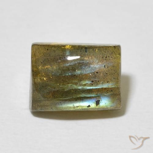 2.87ct Naturel Multicolore Labradorite, Baquette, Translucide