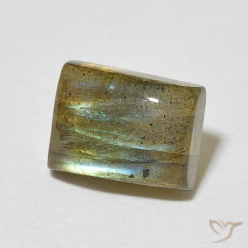 Labradorite Multicolore naturelle Baquette, 2.87 ct, Translucide