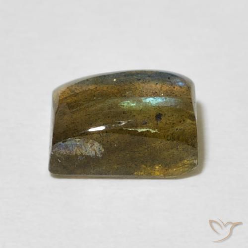 Labradorite Multicolore naturelle Baquette, 2.87 ct, Translucide