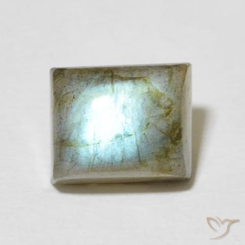3.41ct Naturel Multicolore Labradorite, Baquette, Translucide
