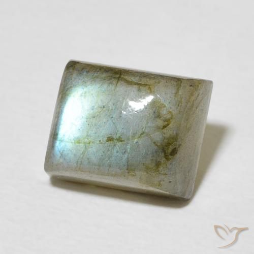 Labradorite Multicolore naturelle Baquette, 3.41 ct, Translucide