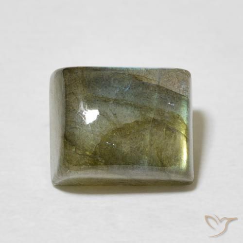 3.66ct Naturel Multicolore Labradorite, Baquette, Translucide