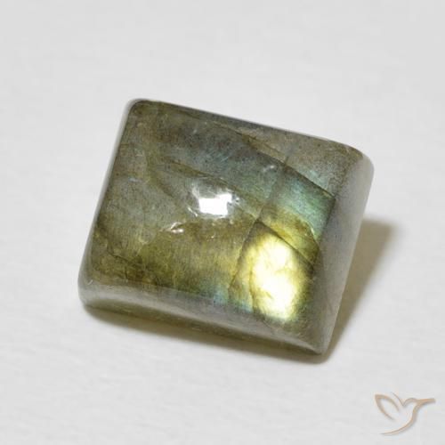 Labradorite Multicolore naturelle Baquette, 3.66 ct, Translucide
