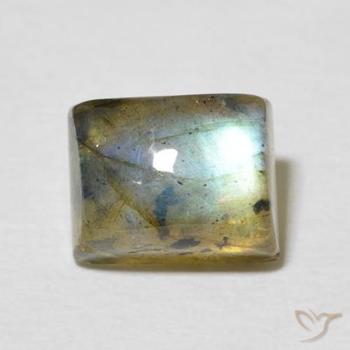 3.46ct Naturel Multicolore Labradorite, Baquette, Translucide