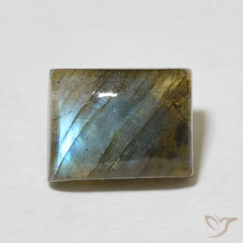2.99ct Naturel Multicolore Labradorite, Baquette, Translucide