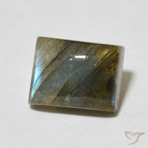 Labradorite Multicolore naturelle Baquette, 2.99 ct, Translucide