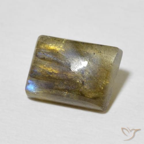 Labradorite Multicolore naturelle Baquette, 2.63 ct, Translucide