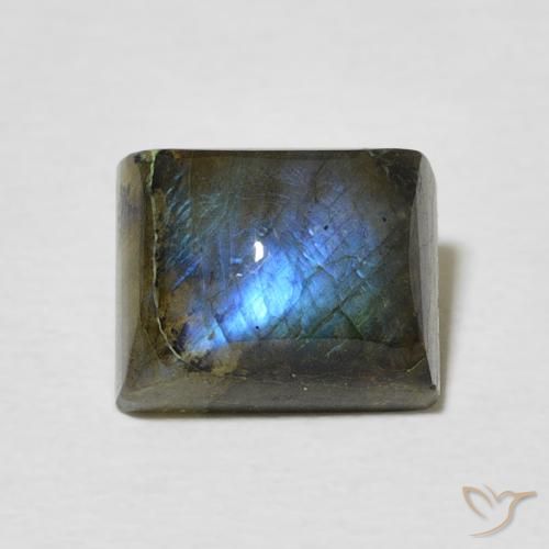 2.90ct Naturel Multicolore Labradorite, Baquette, Translucide