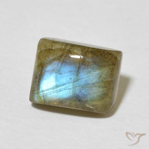 Labradorite Multicolore naturelle Baquette, 2.52 ct, Translucide