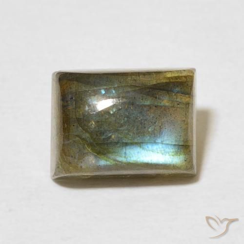 2.96ct Naturel Multicolore Labradorite, Baquette, Translucide