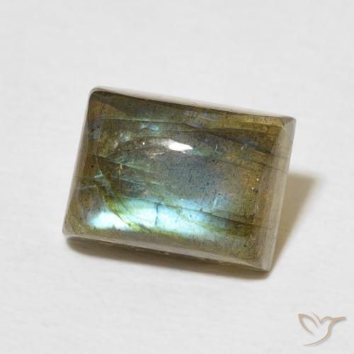 Labradorite Multicolore naturelle Baquette, 2.96 ct, Translucide