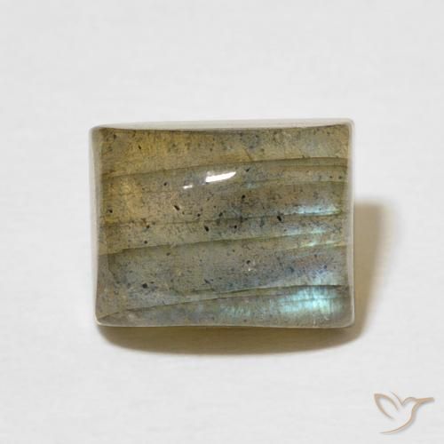 3.57ct Naturel Multicolore Labradorite, Baquette, Translucide