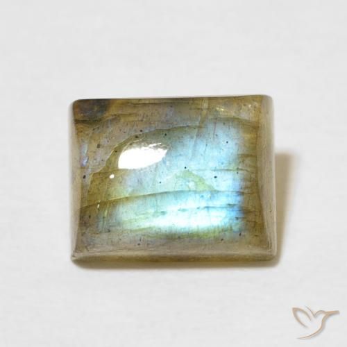 3.04ct Naturel Multicolore Labradorite, Baquette, Translucide