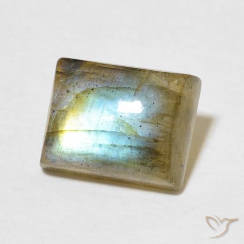 Labradorite Multicolore naturelle Baquette, 3.04 ct, Translucide