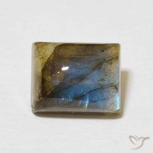 2.91ct Naturel Multicolore Labradorite, Baquette, Translucide