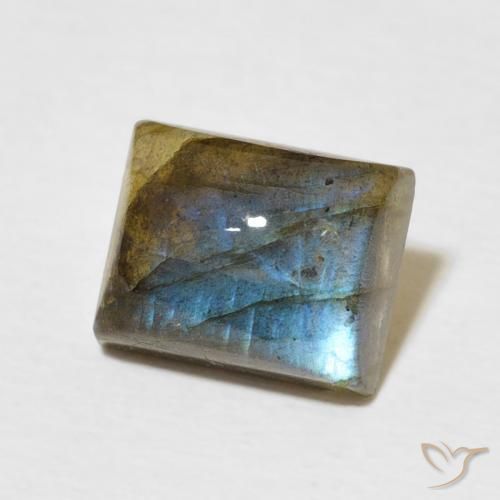 Labradorite Multicolore naturelle Baquette, 2.91 ct, Translucide