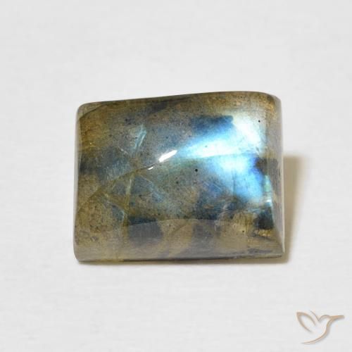 2.91ct Naturel Multicolore Labradorite, Baquette, Translucide