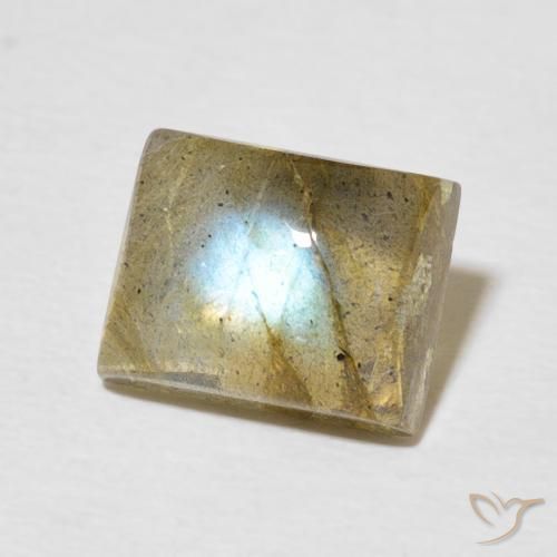 Labradorite Multicolore naturelle Baquette, 2.88 ct, Translucide