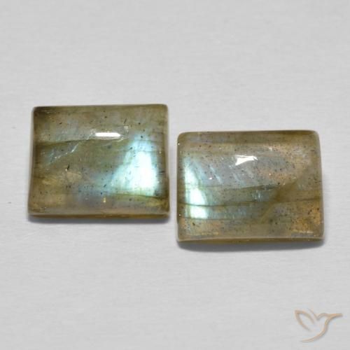 5.81ctw Naturel Multicolore Labradorite, Baquette, Translucide