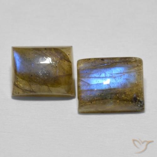5.63ctw Naturel Multicolore Labradorite, Baquette, Translucide