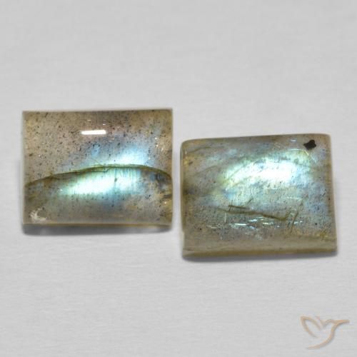 6.29ctw Naturel Multicolore Labradorite, Baquette, Translucide