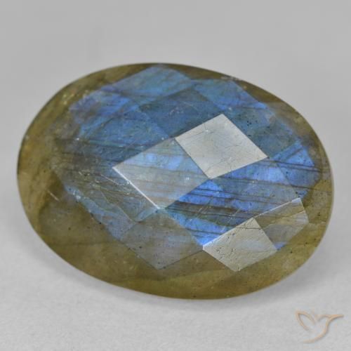 Labradorite Multicolore naturelle ovale, 15.17 ct, Translucide