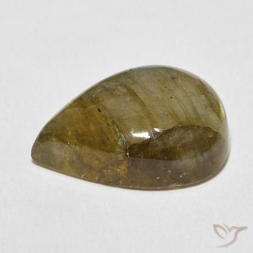 Labradorite Multicolore naturelle En forme de poire, 11.89 ct, Translucide
