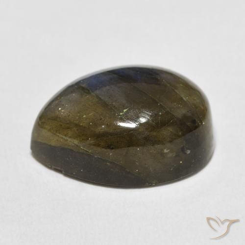 Labradorite Multicolore naturelle En forme de poire, 15.01 ct, Translucide