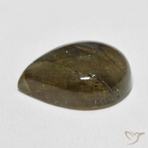 Labradorite Multicolore naturelle En forme de poire, 11.65 ct, Translucide