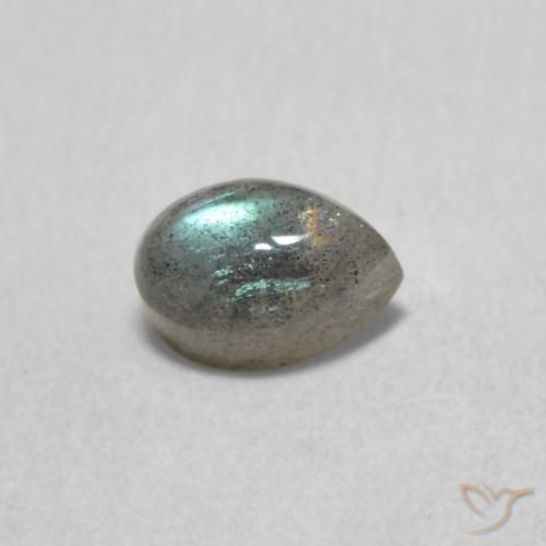 Labradorite Multicolore naturelle En forme de poire, 0.70 ct, Translucide