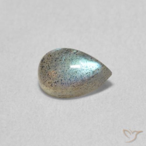 Labradorite Multicolore naturelle En forme de poire, 0.58 ct, Translucide