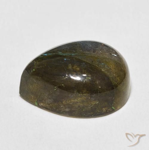 Labradorite Multicolore naturelle En forme de poire, 11.20 ct, Translucide