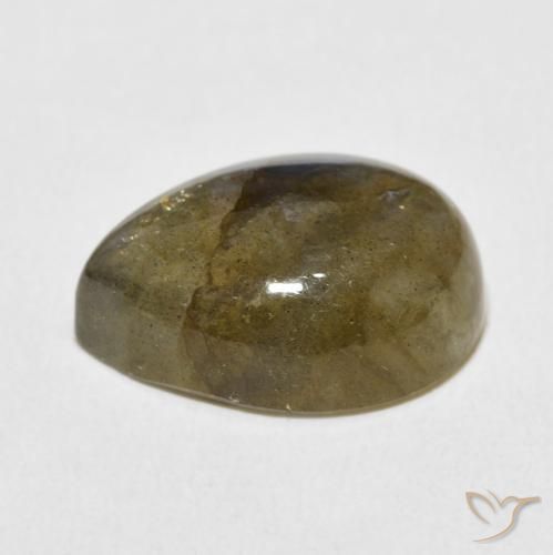 Labradorite Multicolore naturelle En forme de poire, 9.34 ct, Translucide