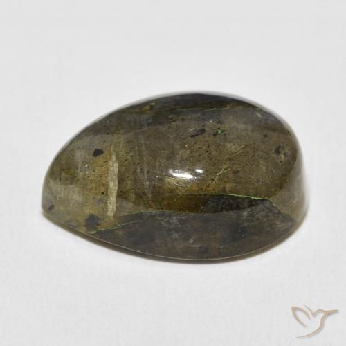 Labradorite Multicolore naturelle En forme de poire, 13.81 ct, Translucide