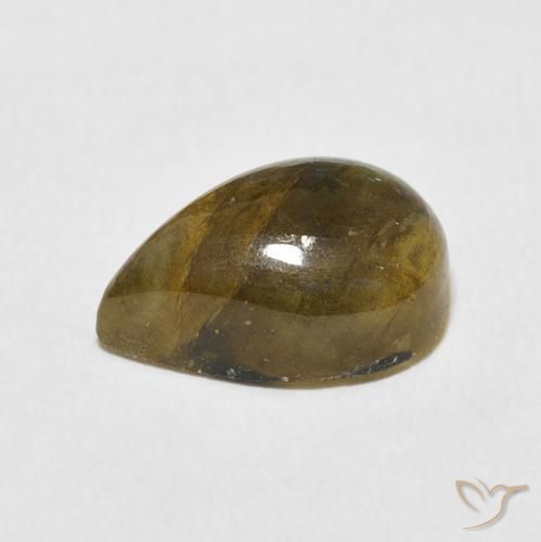 Labradorite Multicolore naturelle En forme de poire, 5.27 ct, Translucide
