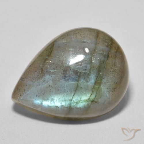 16.02ct Naturel Multicolore Labradorite, En forme de poire, Translucide