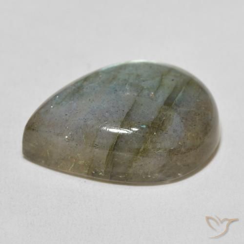 Labradorite Multicolore naturelle En forme de poire, 16.02 ct, Translucide