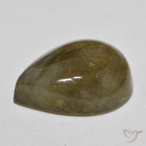 Labradorite Multicolore naturelle En forme de poire, 17.02 ct, Translucide